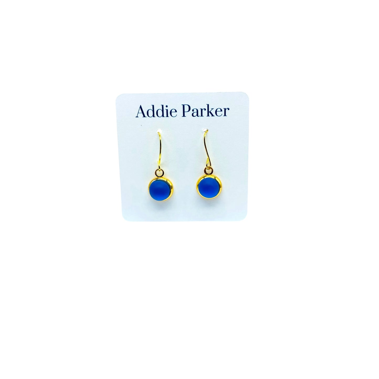 Small Sea glass French Hook - Sapphire (SG 25)