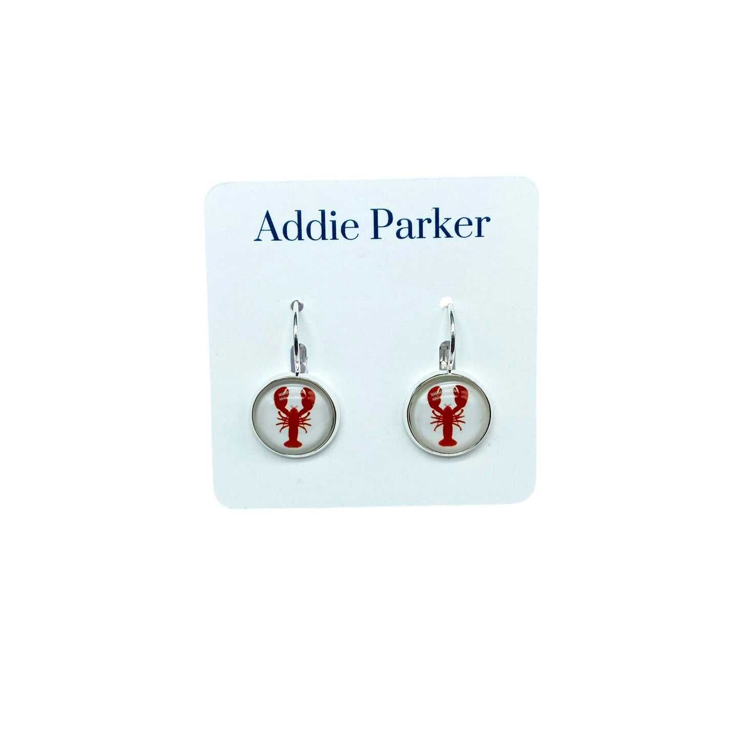 Lever Back Earrings (E 168) - Red Lobster