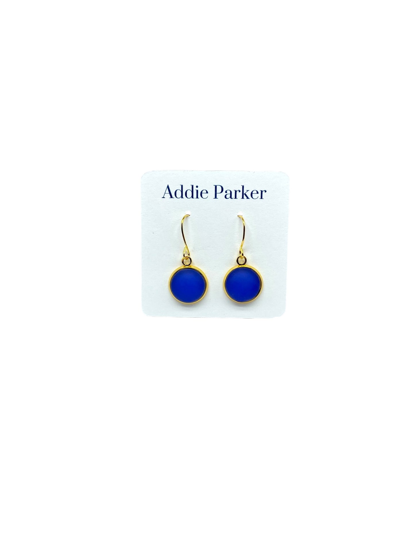 Sea Glass Style Earrings - Cobalt (SG 11)