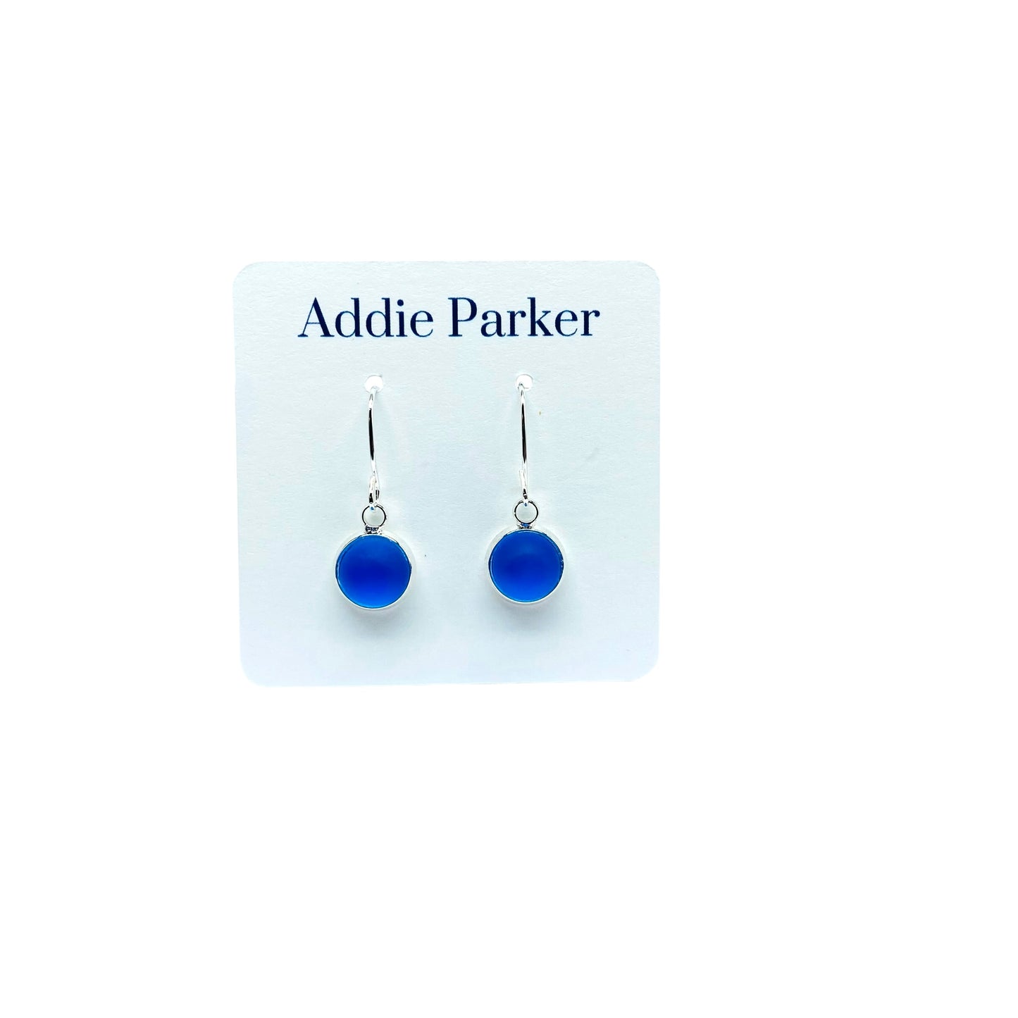 Small Sea glass French Hook - Sapphire (SG 24)