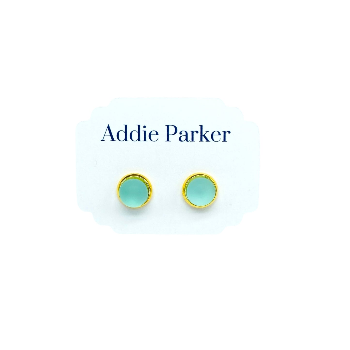 Small Sea Glass Stud - Seafoam (SG 43)