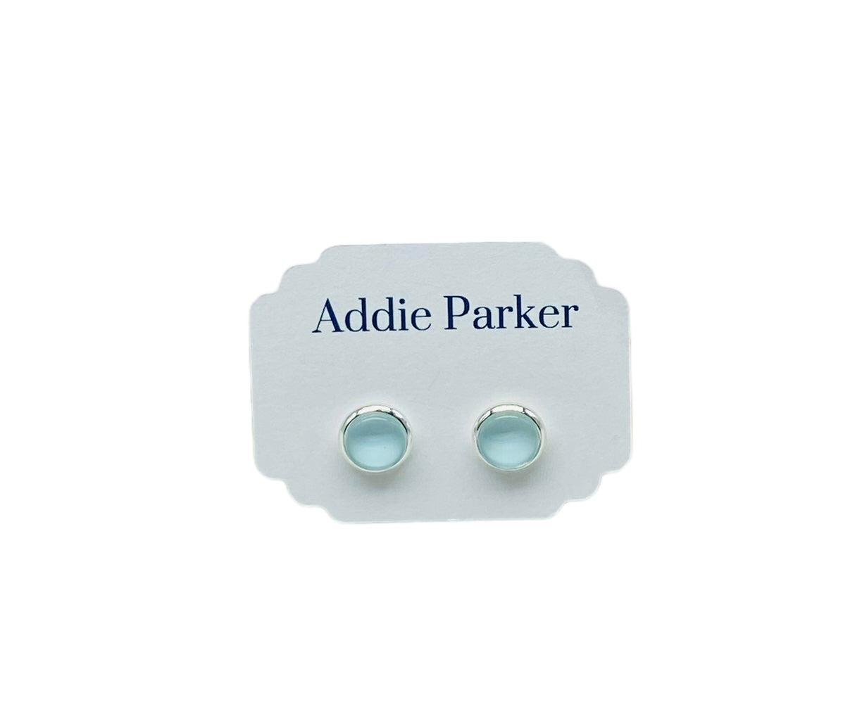 Small Stud Earrings (ST 47) - Solid Light Blue