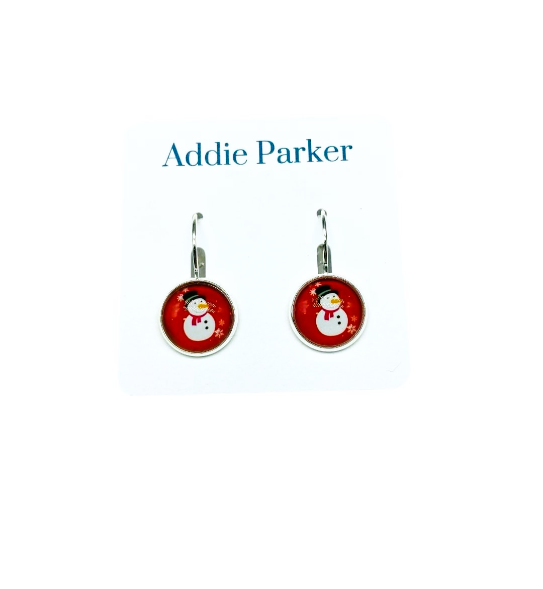 Lever Back Earrings (LB 13) - Snowman