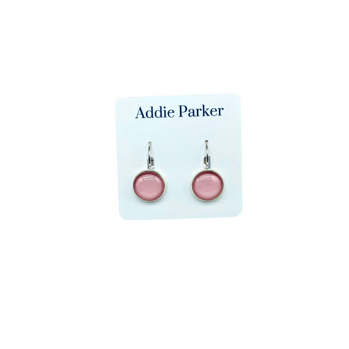 Leverback Earrings (E 122) - Light Pink Leverback Earrings