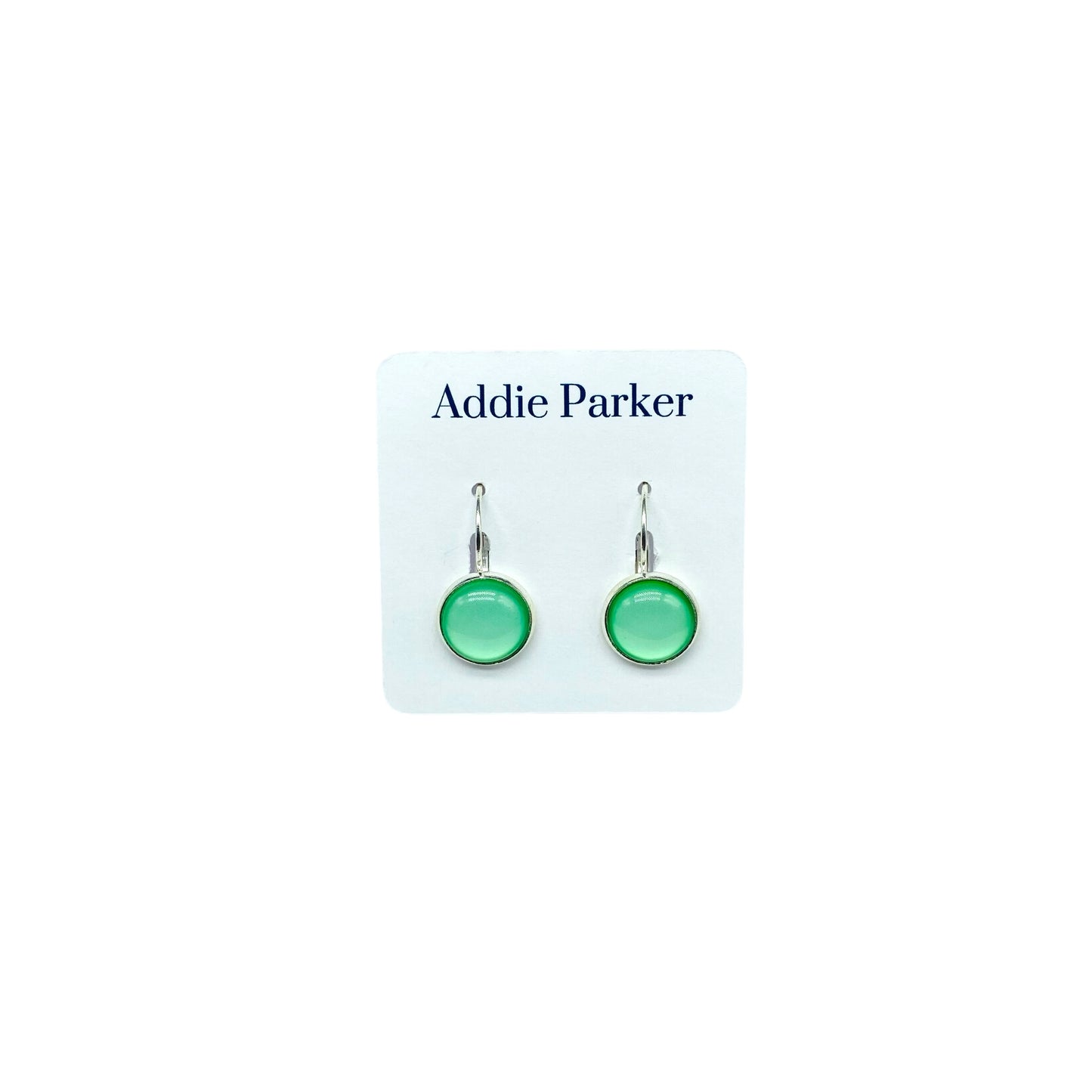 Leverback Earrings (E 88) - Light Green