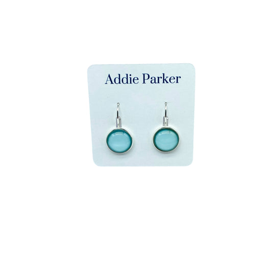 Leverback Earrings (E 97) - Light Blue Leverback Earrings