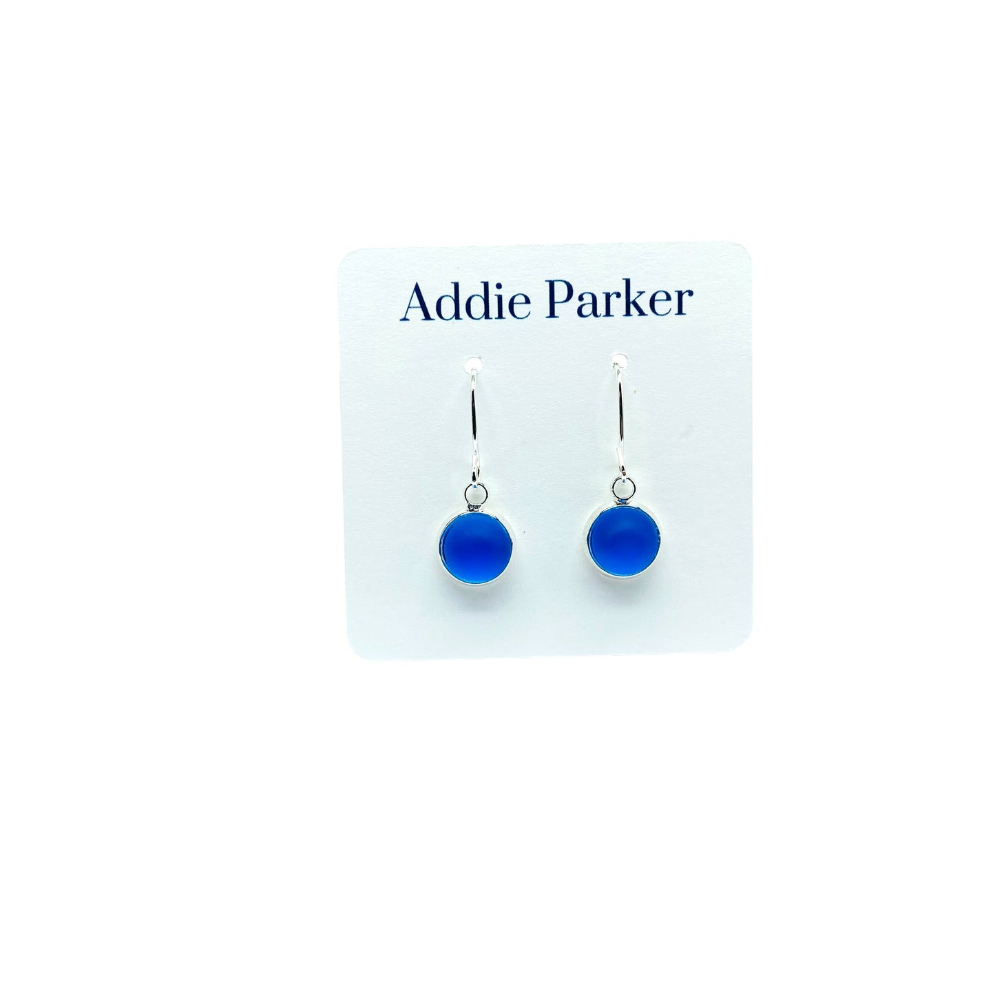 Small Sea glass French Hook - Sapphire (SG 24)