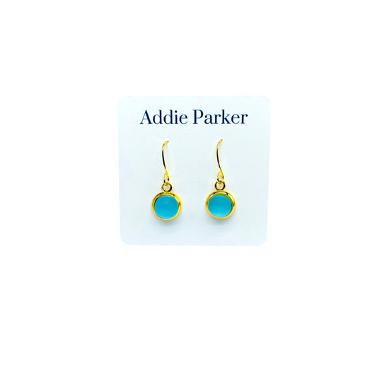 Small Sea glass French Hook - Light Blue (SG 27)