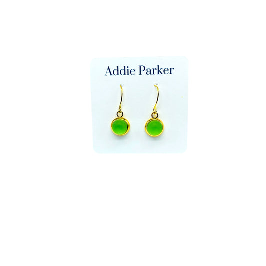 Small Sea glass French Hook - Light Green (SG 29)