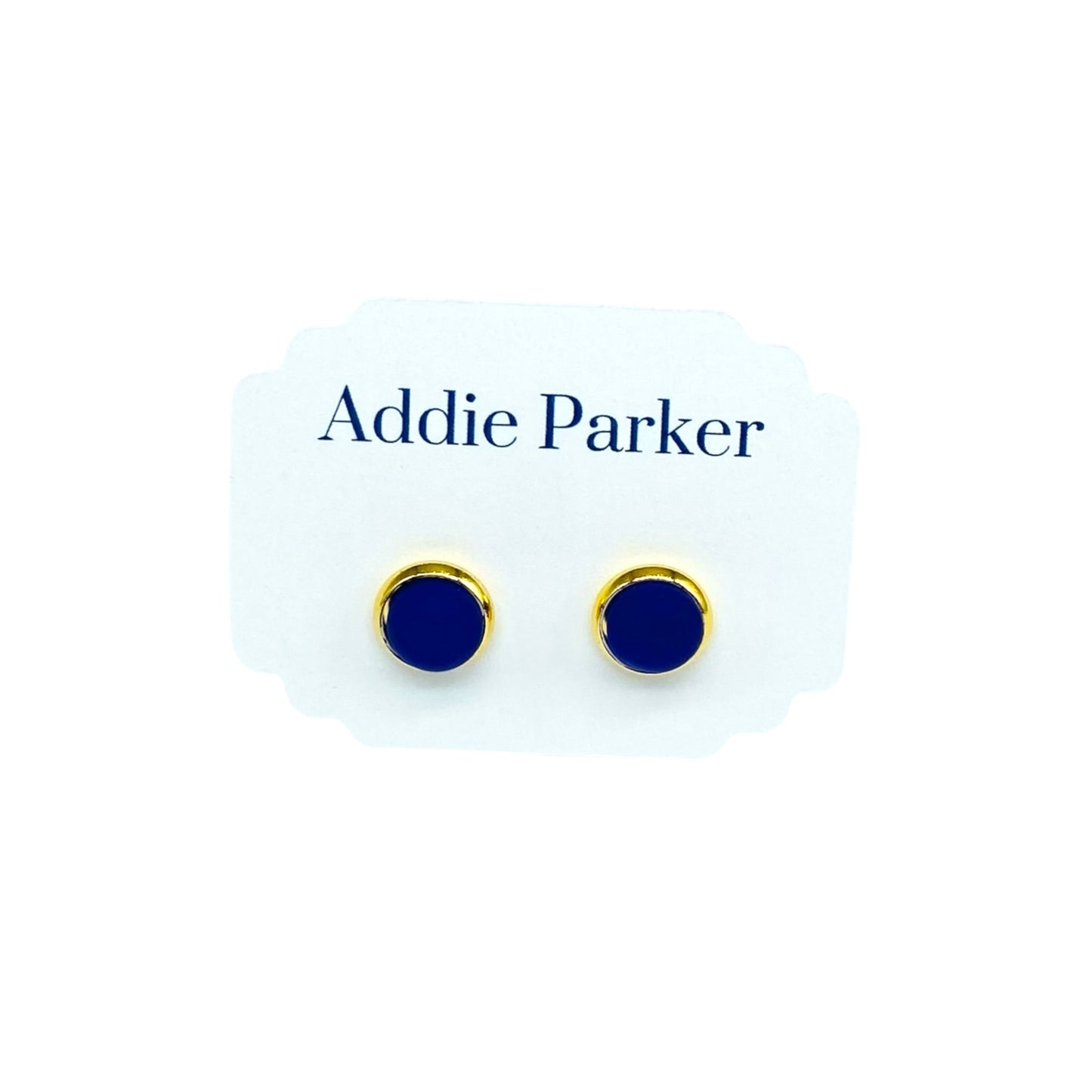 Small Sea Glass Stud - Cobalt (SG 35)