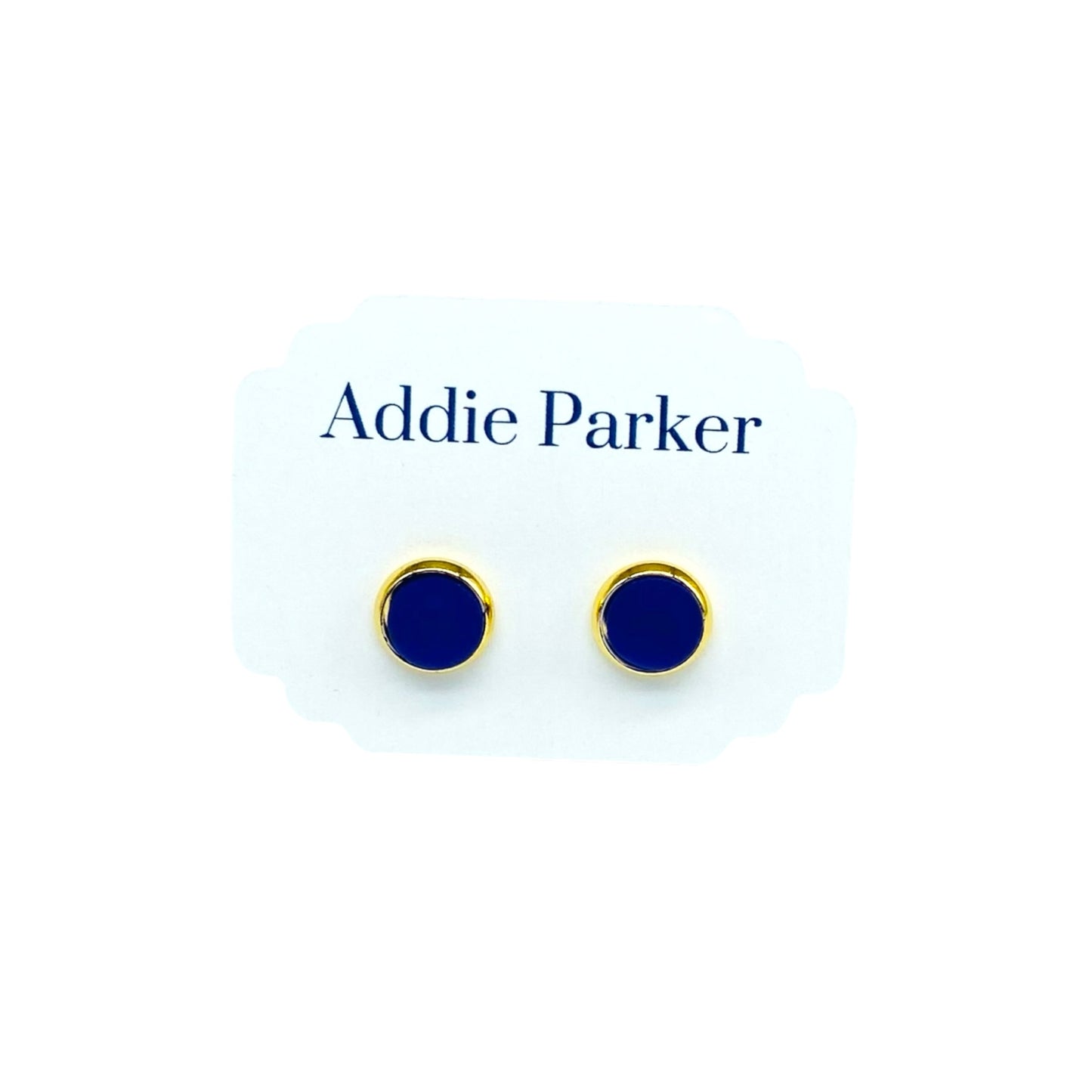 Small Sea Glass Stud - Cobalt (SG 35)