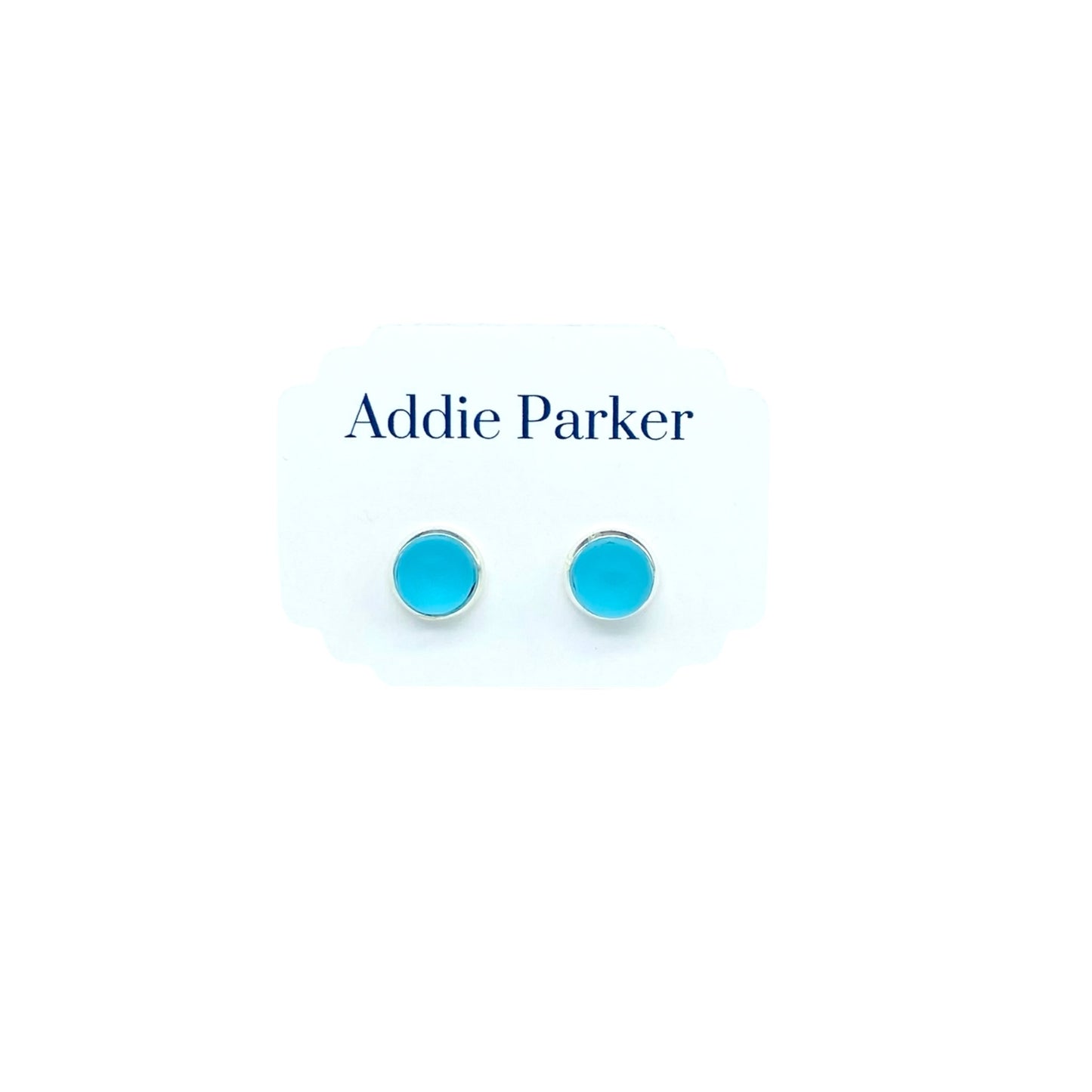 Small Sea Glass Stud - Light Blue (SG 38)