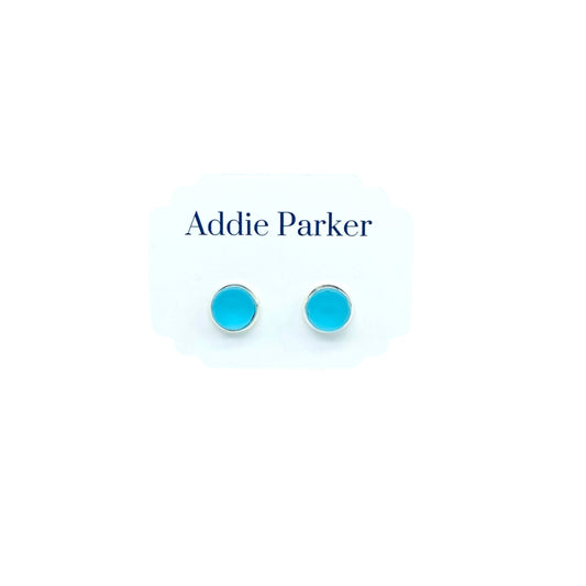 Small Sea Glass Stud - Light Blue (SG 38)