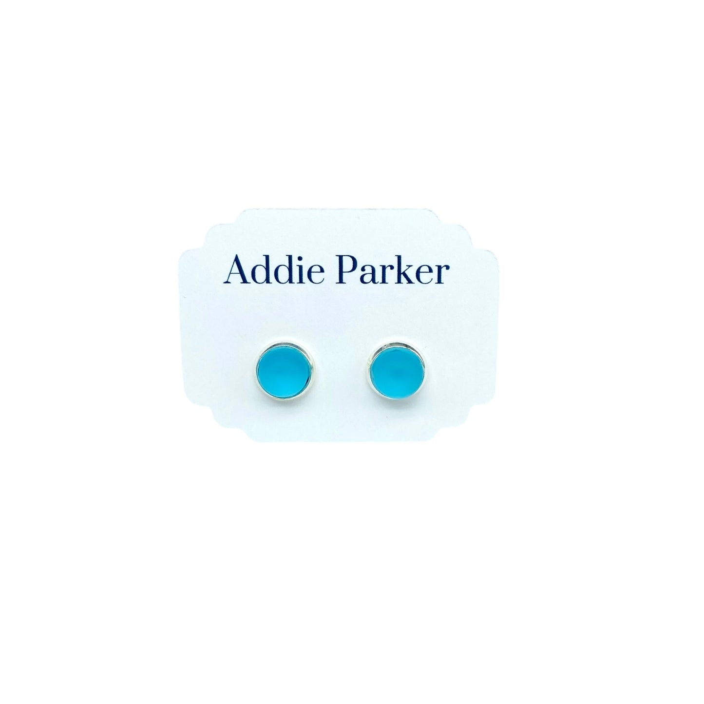 Small Sea Glass Stud - Light Blue (SG 38)