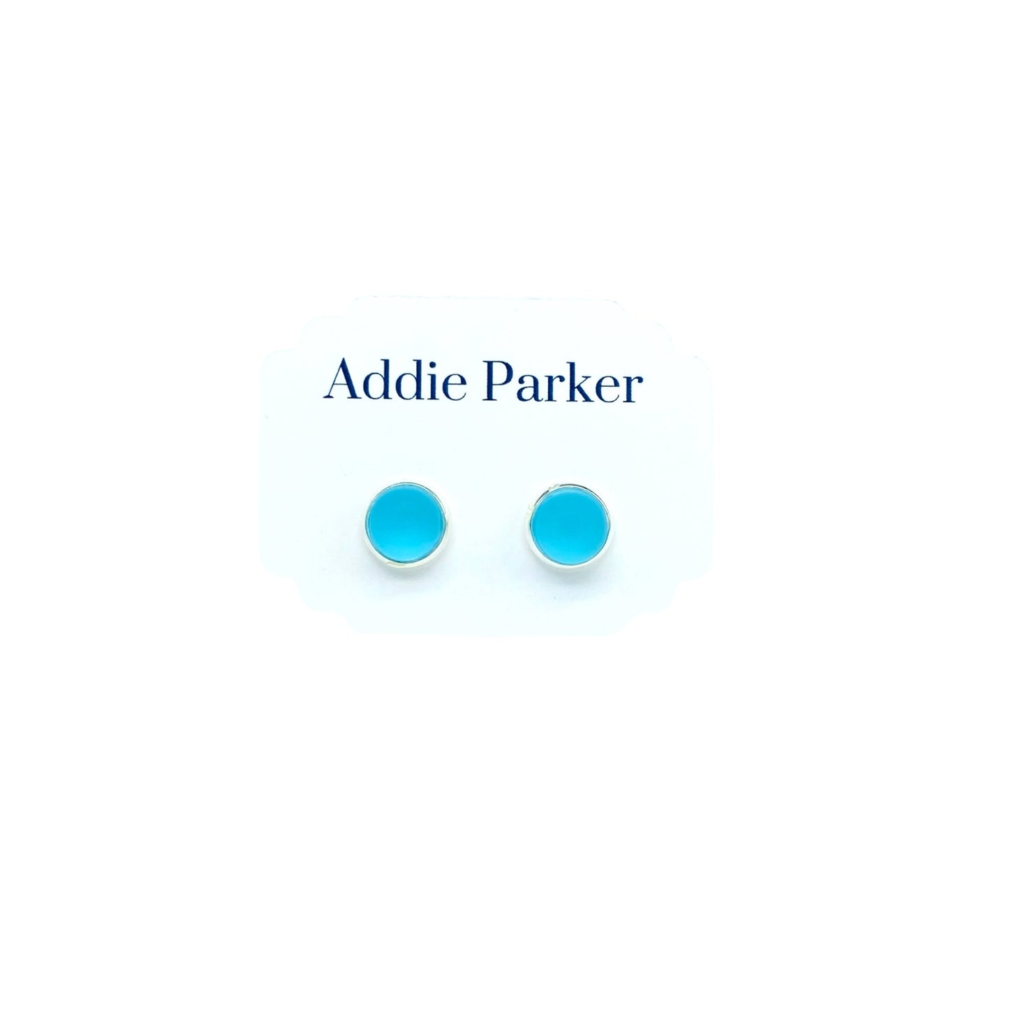 Small Sea Glass Stud - Light Blue (SG 38)