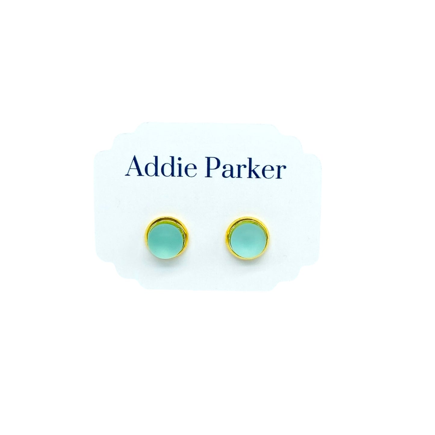 Small Sea Glass Stud - Seafoam (SG 43)