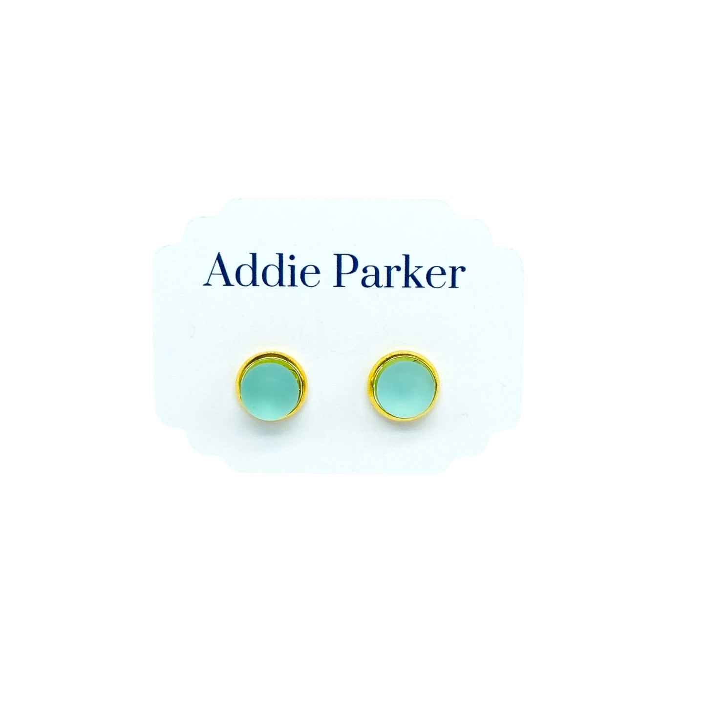 Small Sea Glass Stud - Seafoam (SG 43)