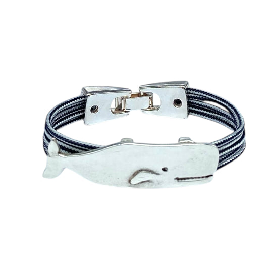Whale Bracelet - Size  7 - 8"