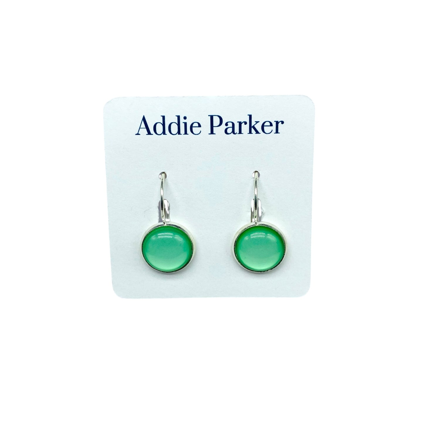 Leverback Earrings (E 88) - Light Green