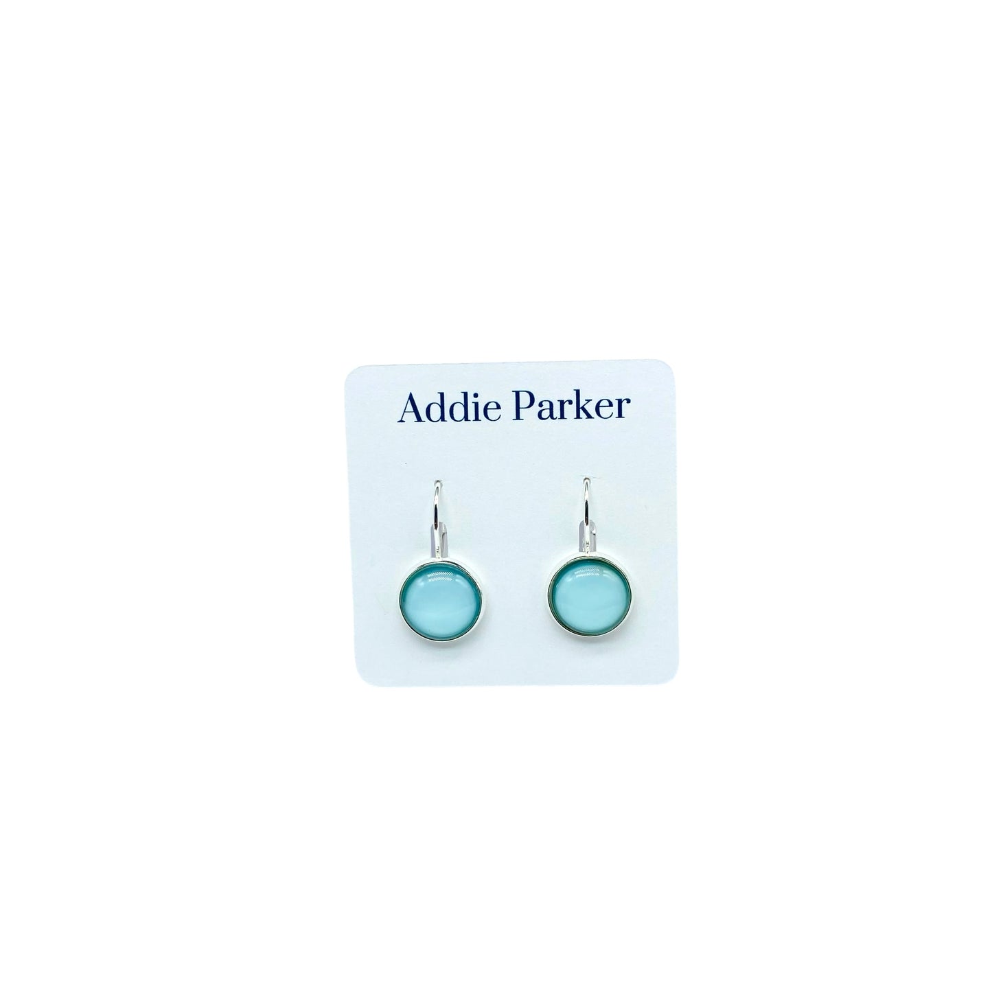 Leverback Earrings (E 97) - Light Blue Leverback Earrings