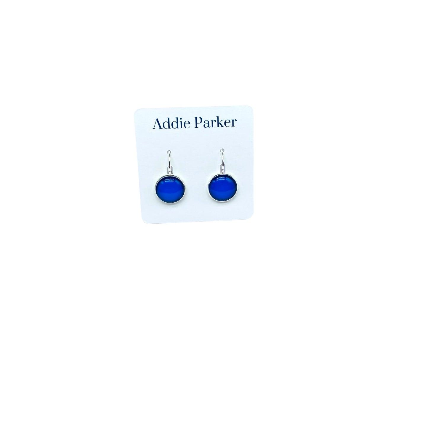 Leverback Earrings (E 140) - Royal Blue Leverback Earrings