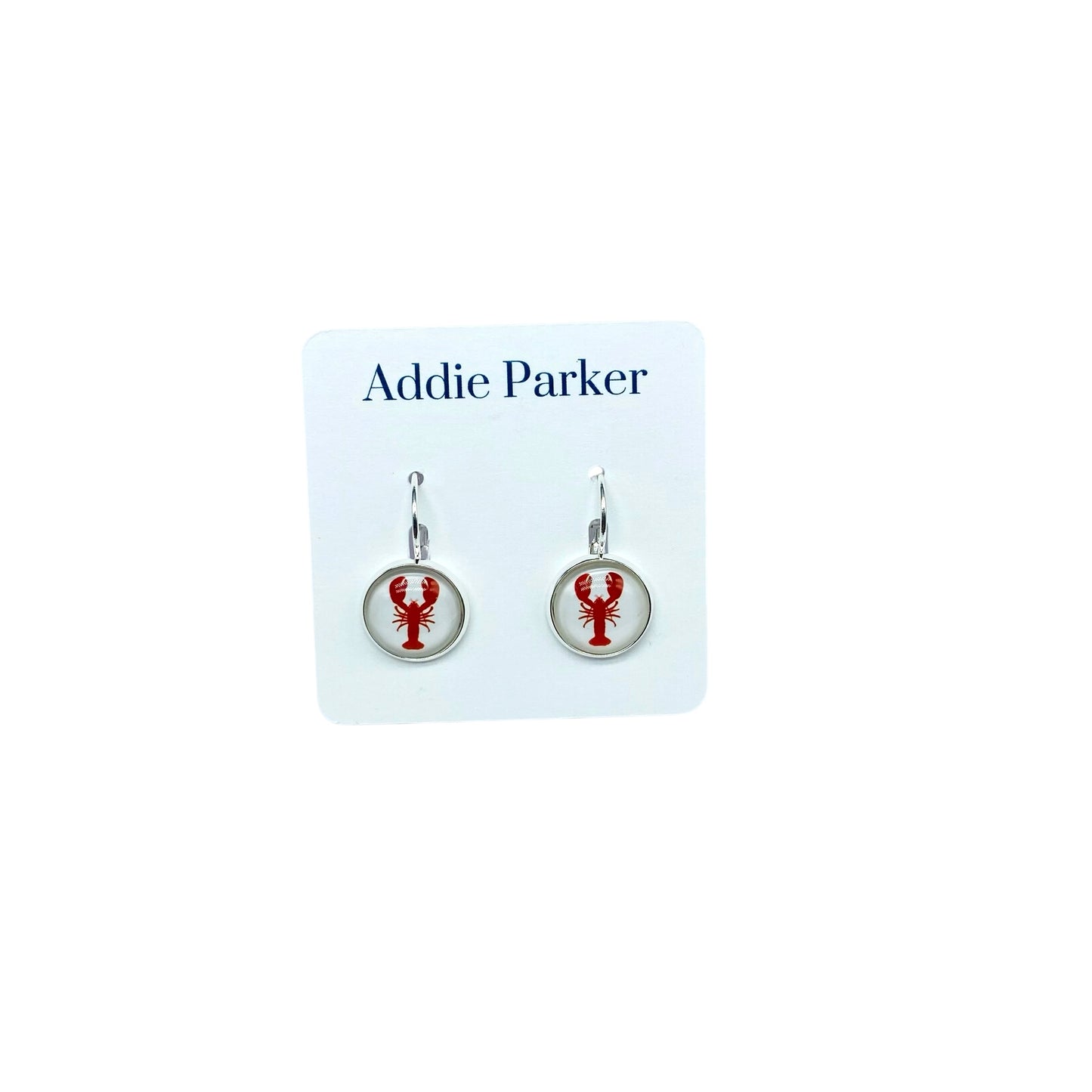 Lever Back Earrings (E 168) - Red Lobster