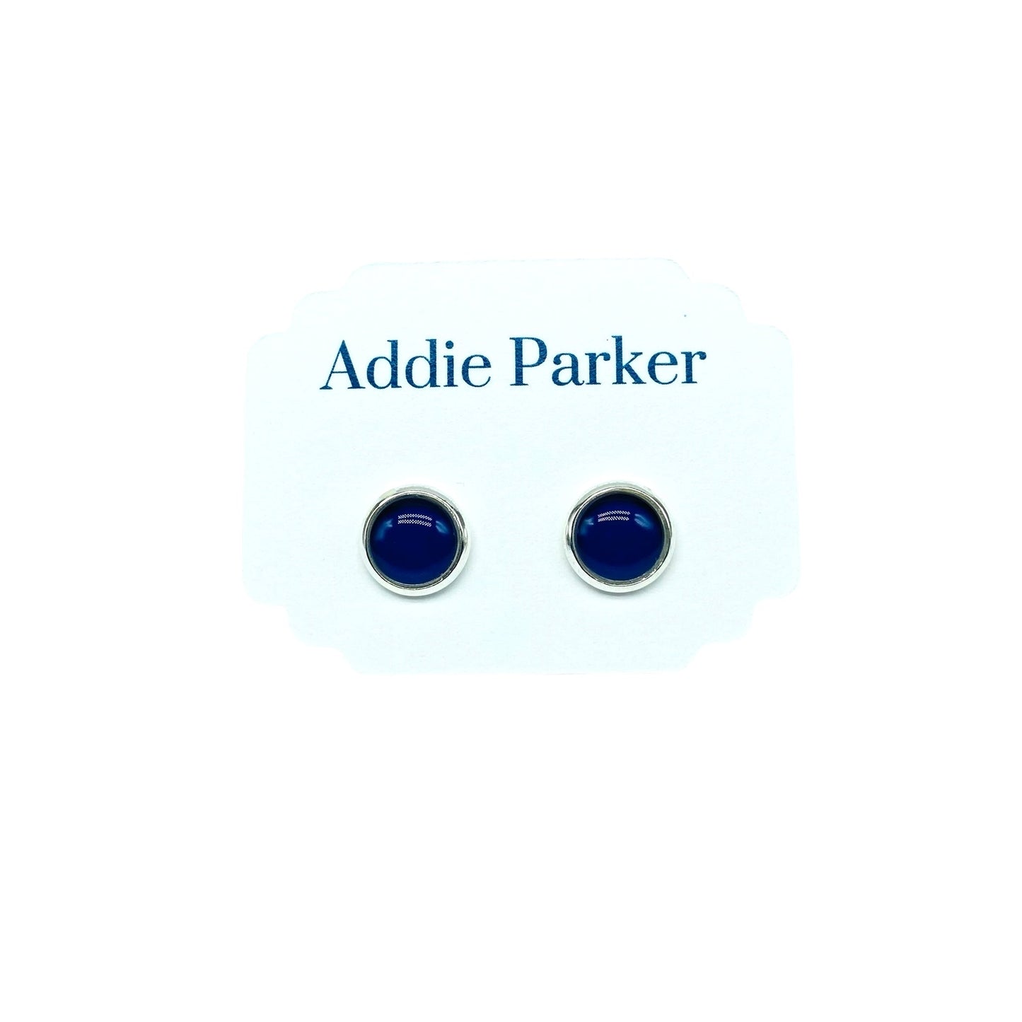 Small Stud Earrings (ST 11) - Navy Blue