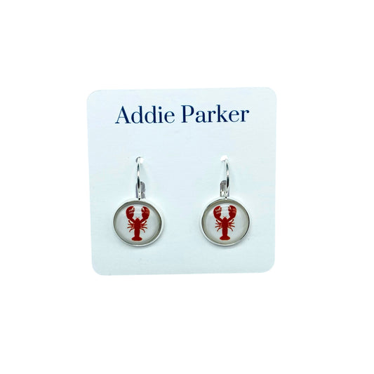 Lever Back Earrings (E 168) - Red Lobster
