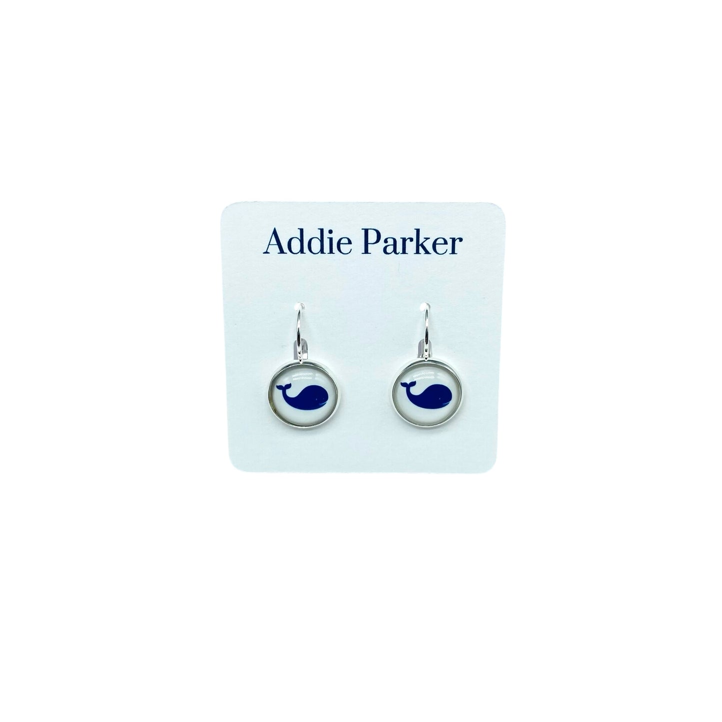 Lever Back Earrings (E 180) - Whale