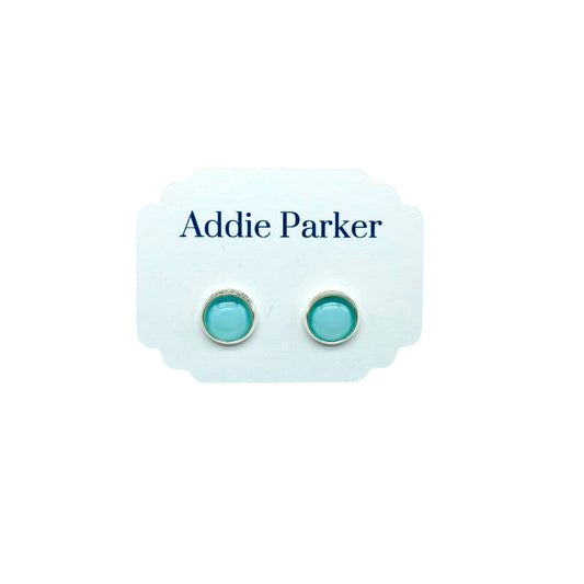 Small Stud Earrings (ST 47) - Solid Light Blue
