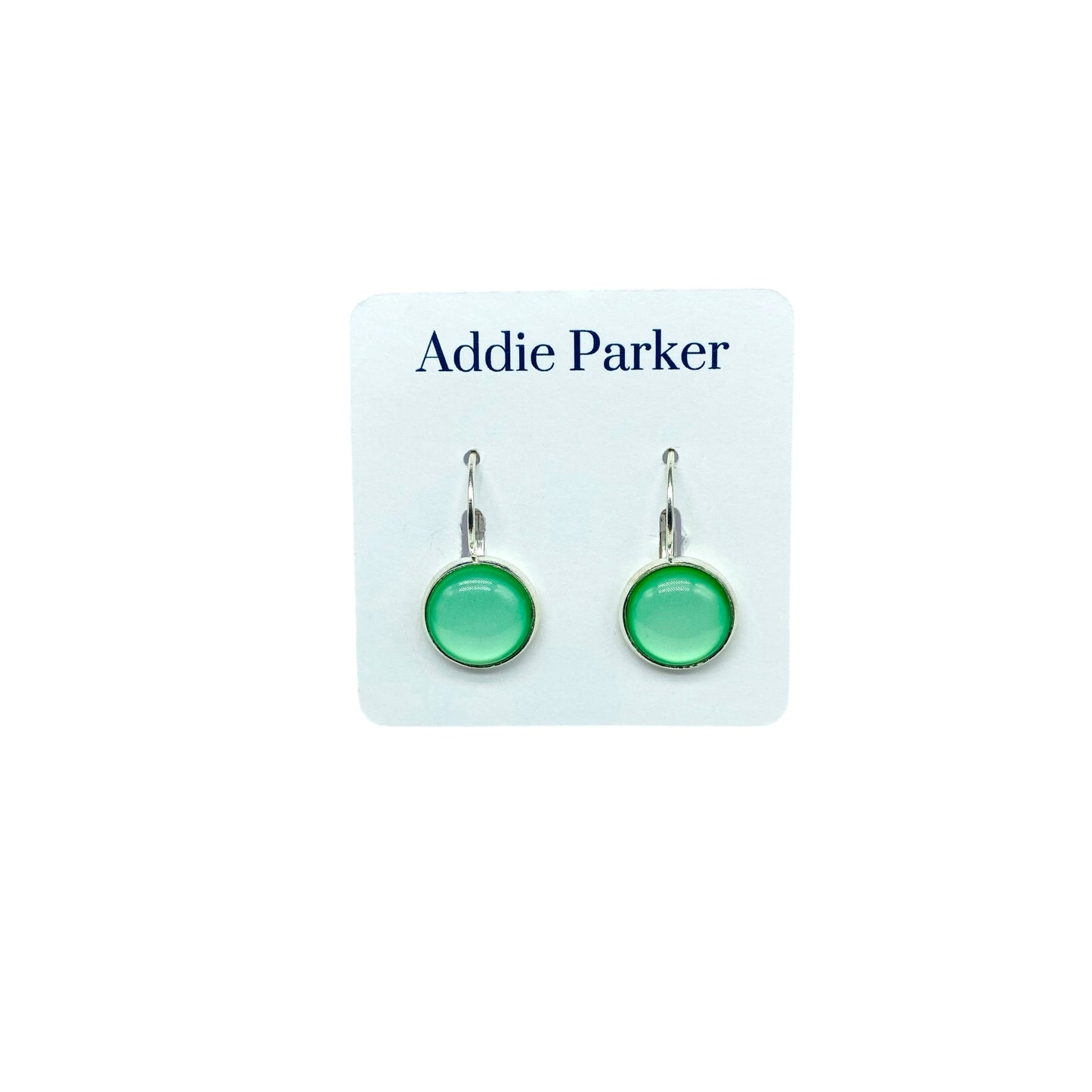 Leverback Earrings (E 88) - Light Green