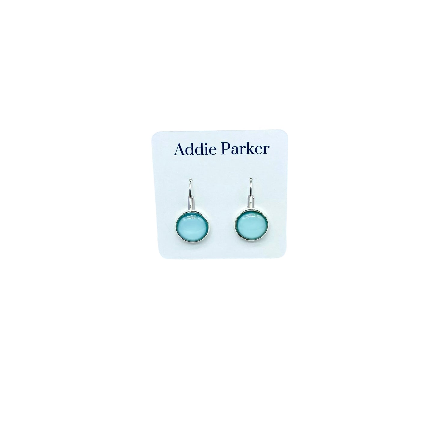 Leverback Earrings (E 97) - Light Blue Leverback Earrings