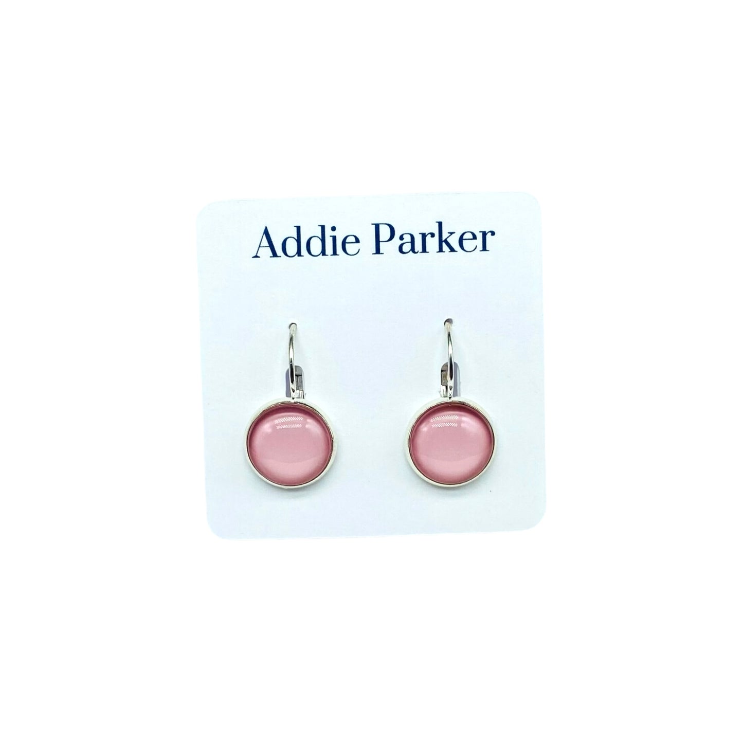 Leverback Earrings (E 122) - Light Pink Leverback Earrings