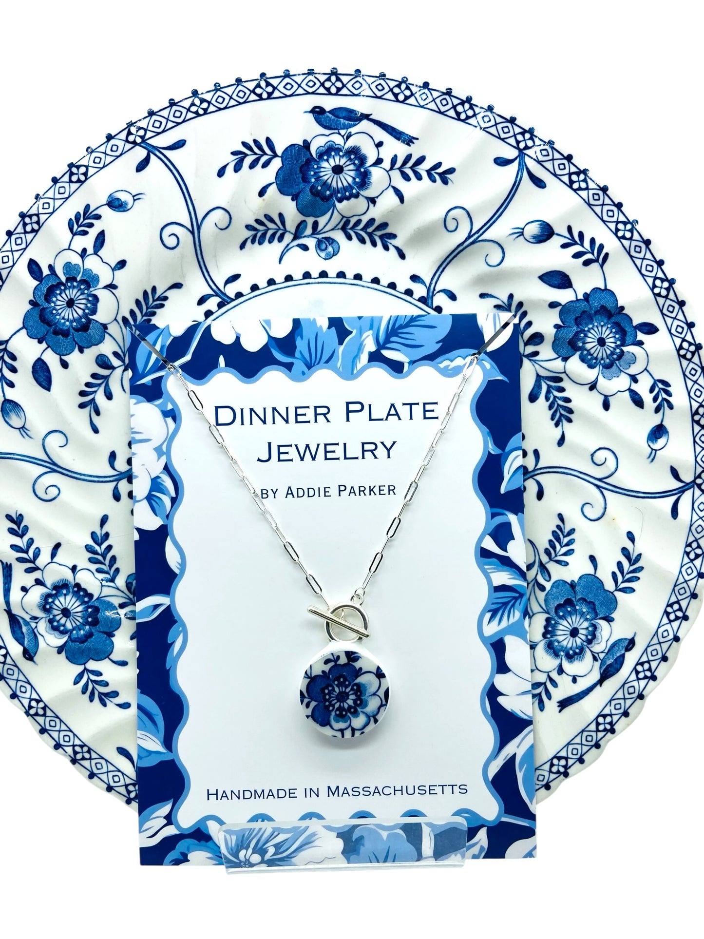 Flower Dinner Plate Necklace - Indies by Johnson Bros.