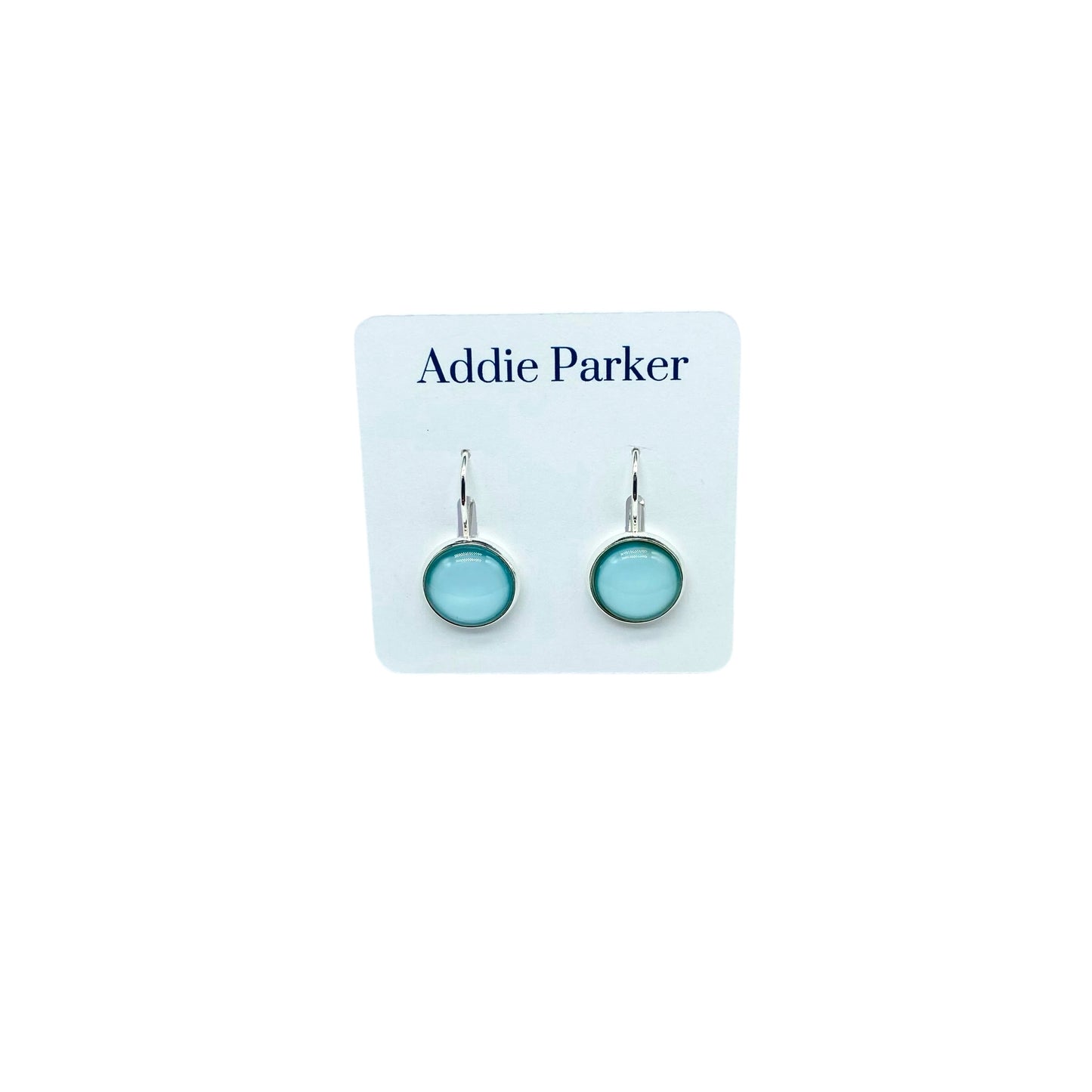 Leverback Earrings (E 97) - Light Blue Leverback Earrings