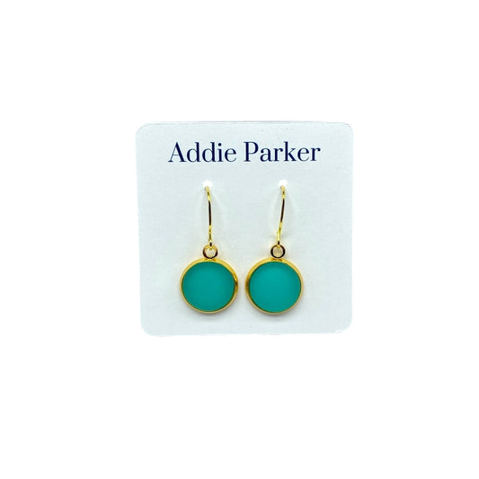 Sea Glass Style Earrings - Turquoise (SG 15)