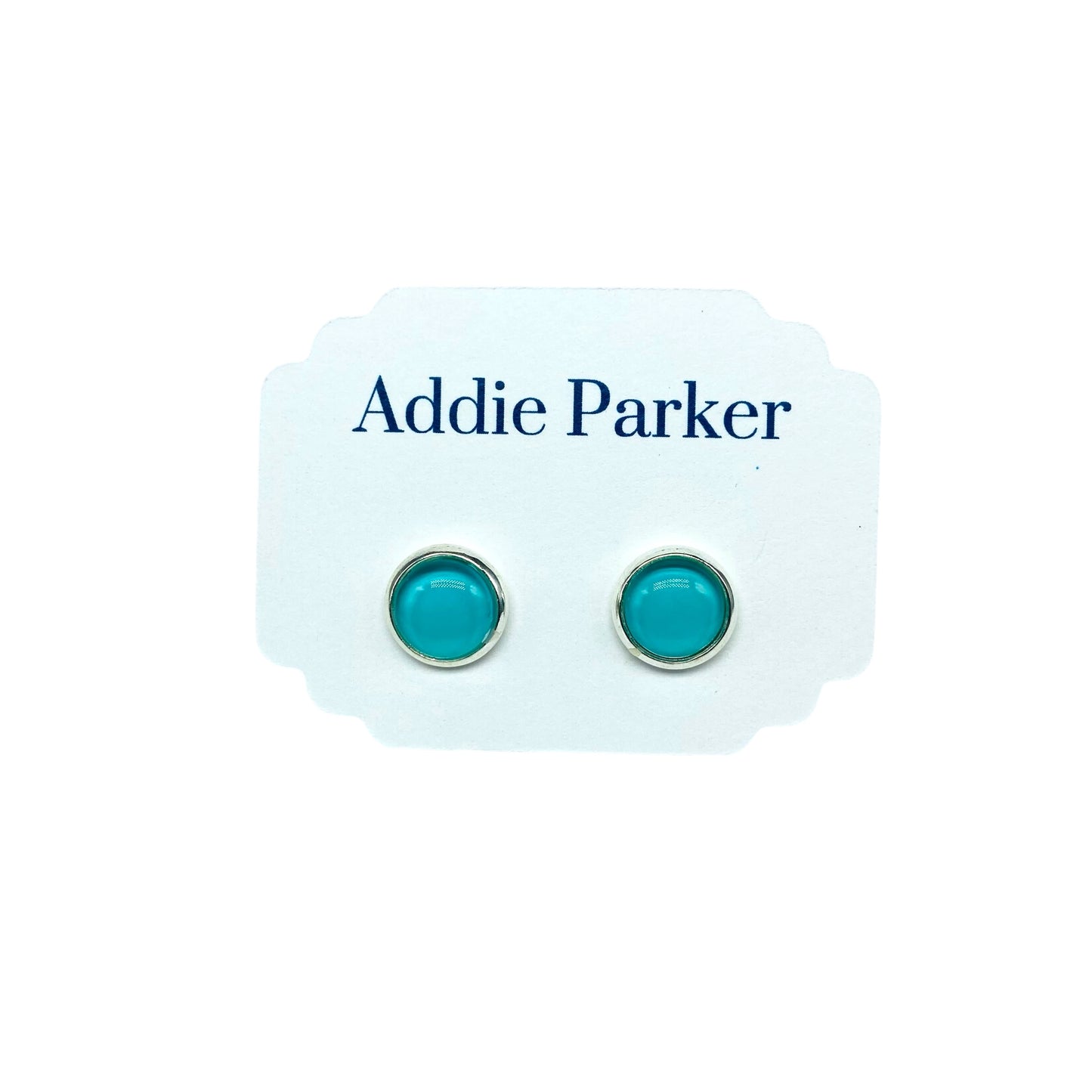 Small Stud Earrings (ST 16) - Aqua Stud