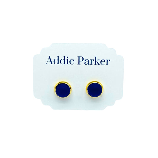 Small Sea Glass Stud - Cobalt (SG 35)