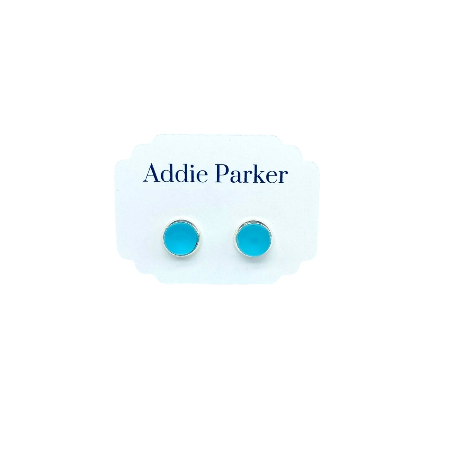 Small Sea Glass Stud - Light Blue (SG 38)