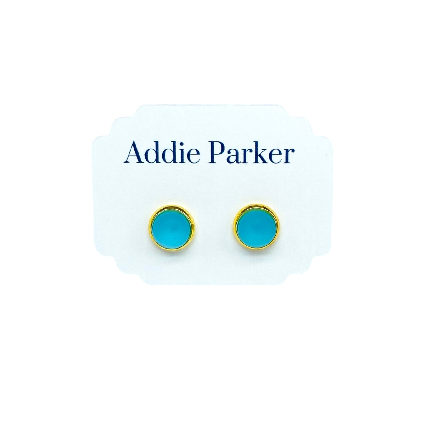 Small Sea Glass Stud - Light Blue (SG 39)