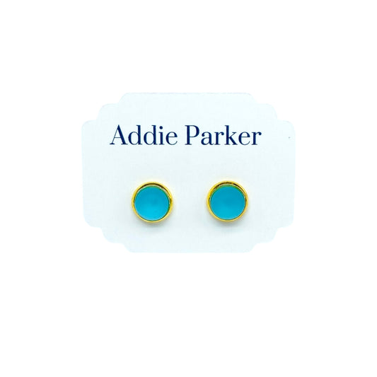 Small Sea Glass Stud - Light Blue (SG 39)