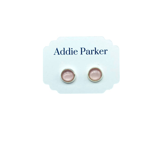 Small Stud Earrings (ST 19) - Pink Stud