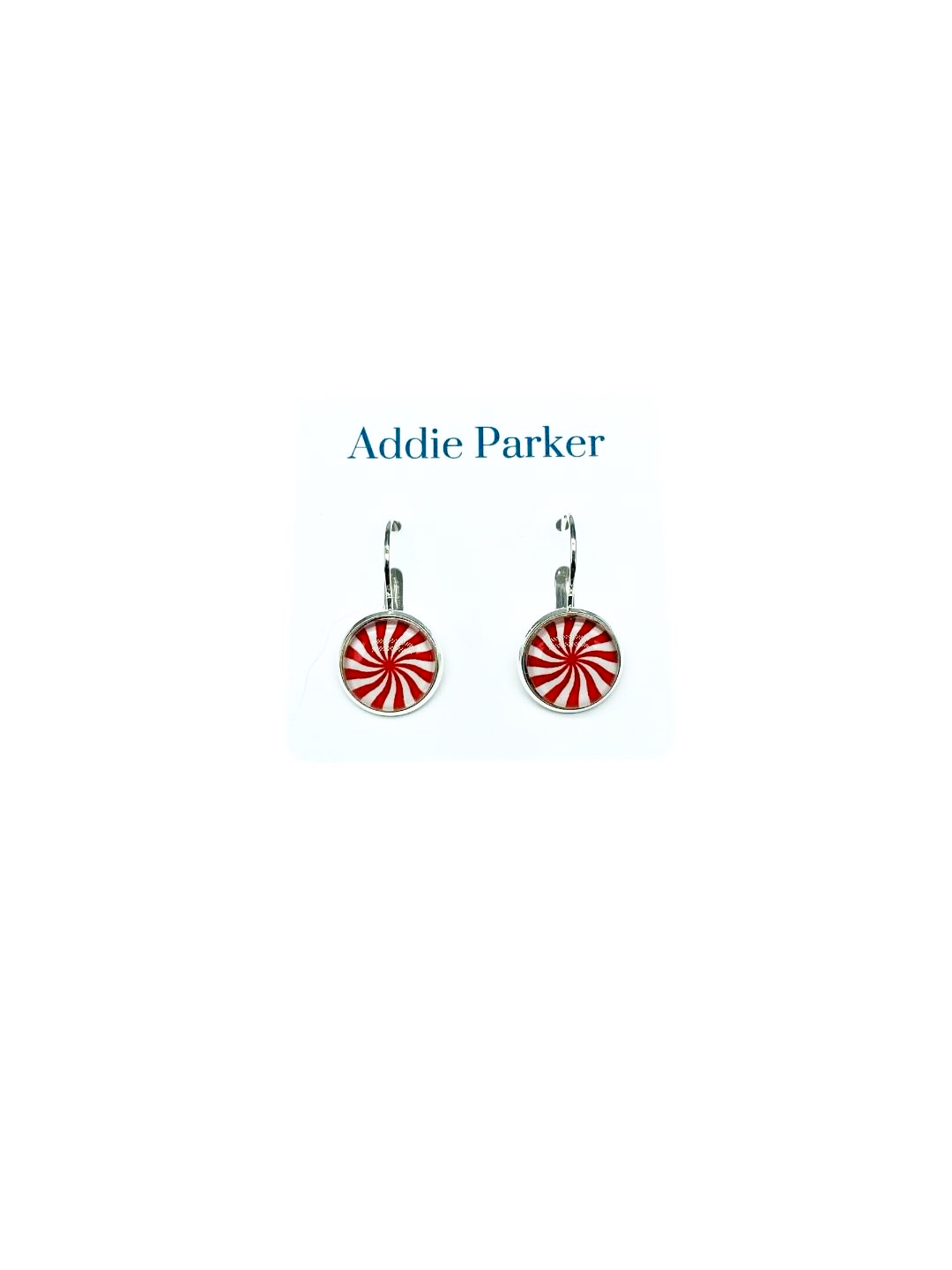 Lever Back Earrings (LB 2) - Candy Cane