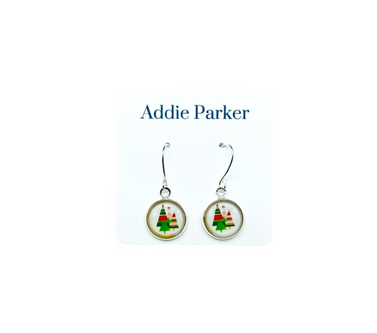 French Hook Style Earring (FH 6) - Colorful Trees