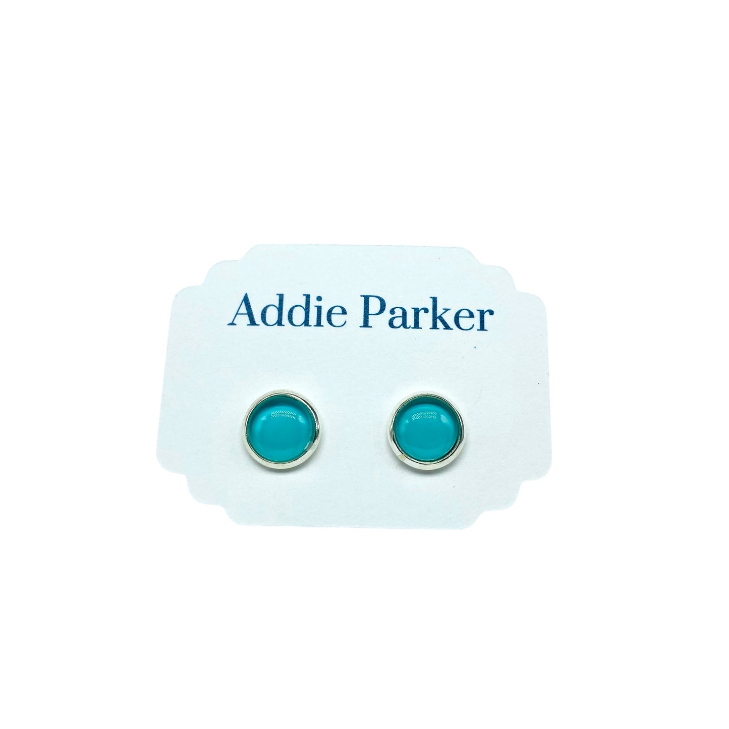 Small Stud Earrings (ST 16) - Aqua Stud