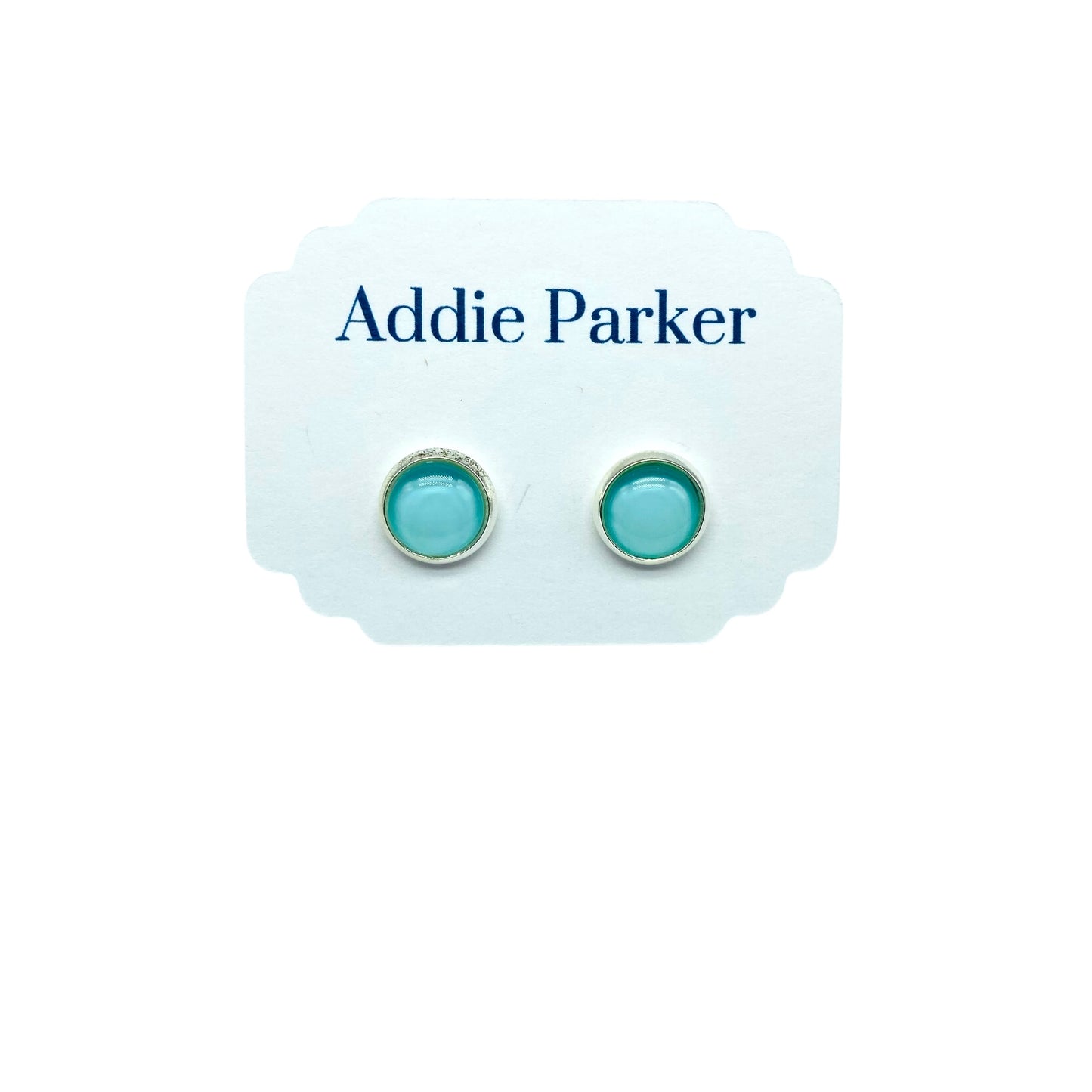 Small Stud Earrings (ST 47) - Solid Light Blue