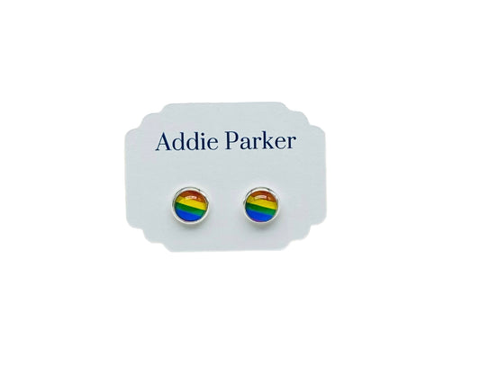 Small Stud Earrings (ST 63) - Rainbow