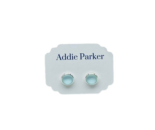 Small Stud Earrings (ST 47) - Solid Light Blue