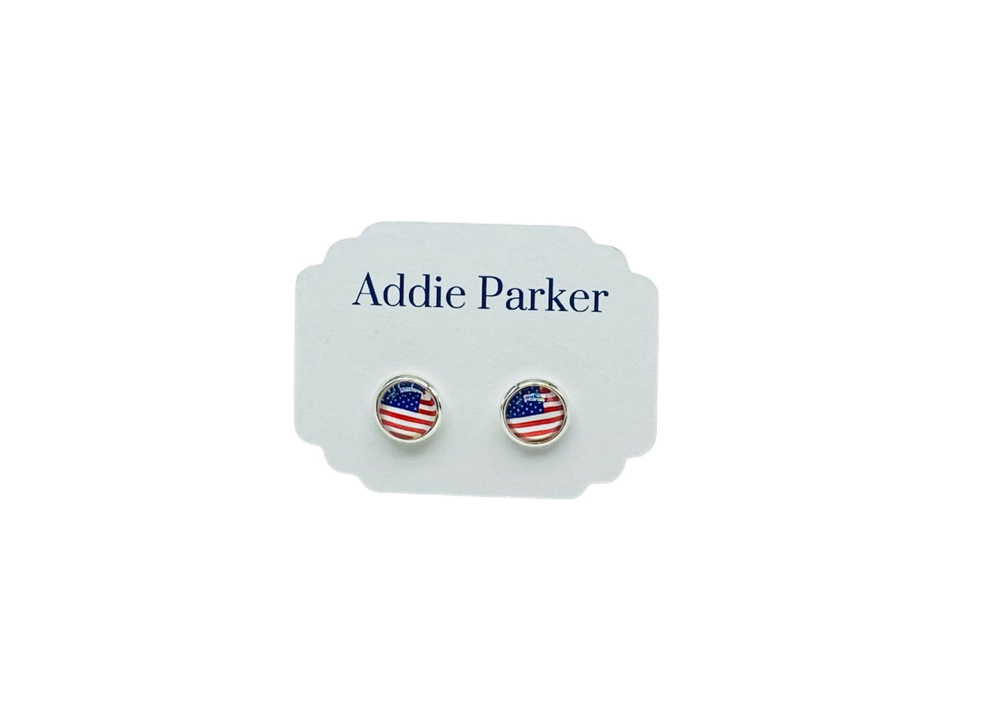 Small Stud Earrings (ST 35) - Flag